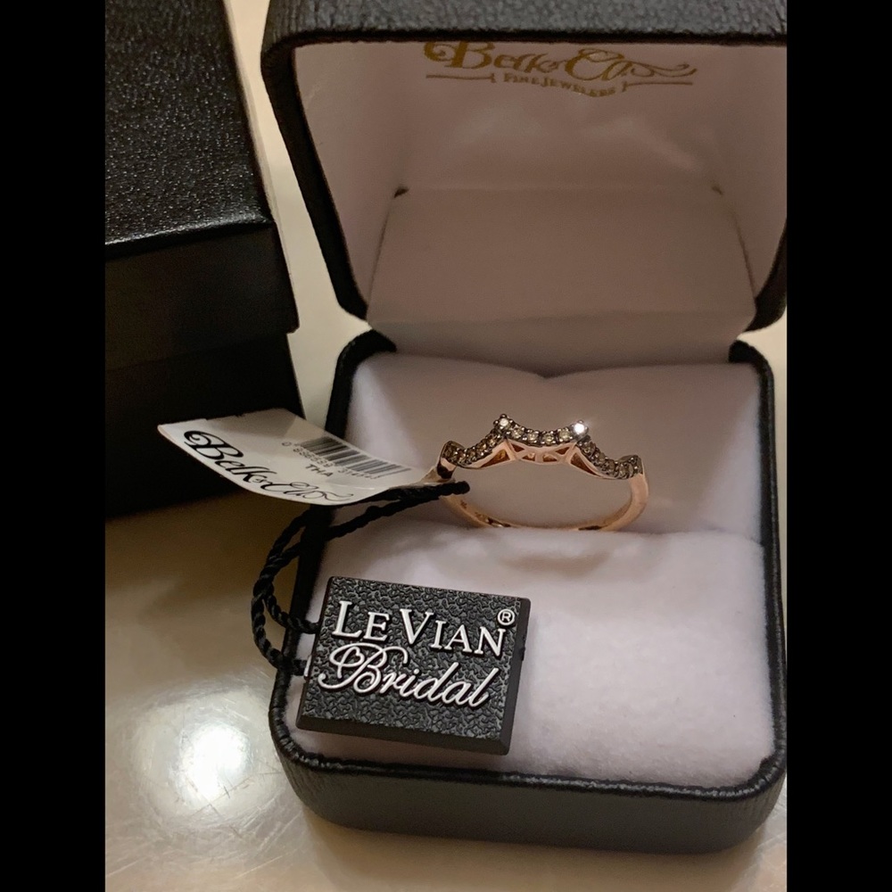 NWT Le Vian Chocolate Diamond Bridal Ring 14K Gold